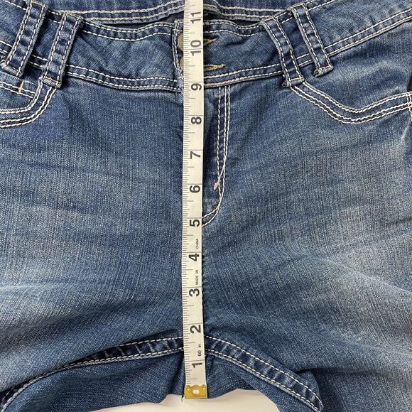 Vintage Wrangler Flare Wide Leg 31x32 (31x31) Wrangler High Rise Flare Jeans 11 - Picture 11 of 13